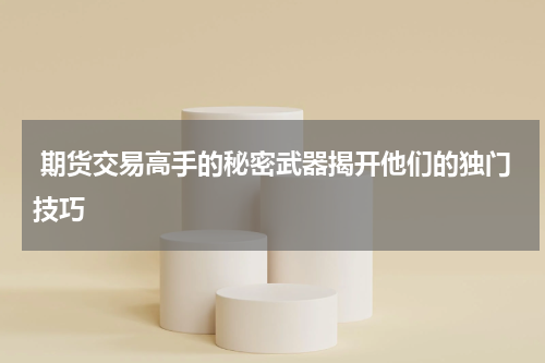  期货交易高手的秘密武器揭开他们的独门技巧