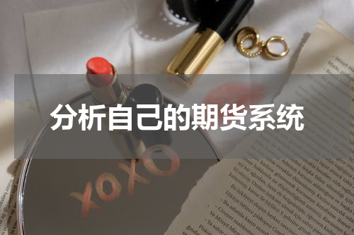 分析自己的期货系统