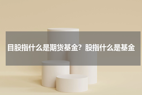 目股指什么是期货基金？股指什么是基金