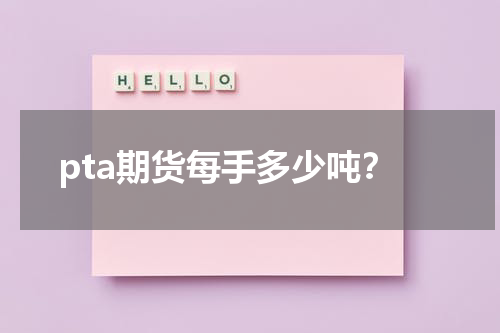 pta期货每手多少吨？