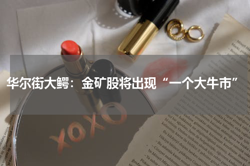 华尔街大鳄：金矿股将出现“一个大牛市”